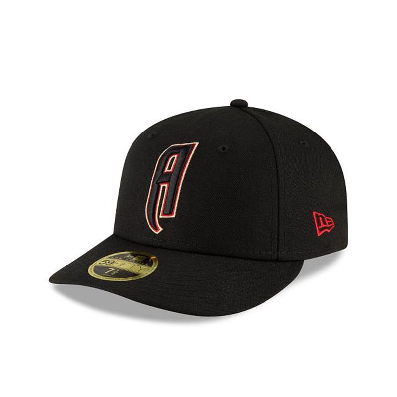 MLB Arizona Diamondbacks Ligature Low Profile 59Fifty Fitted (SJQ1627) - Black New Era Caps